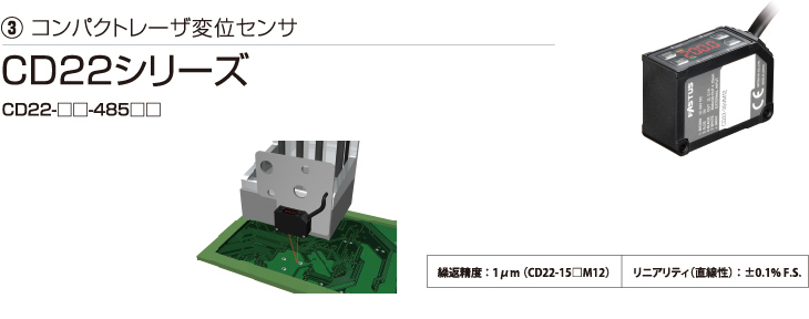 コンパクトレーザ変位センサ CD22シリーズ 標準価格59,800円（税別）