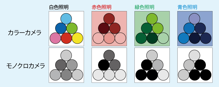 外観 検査 照明 色